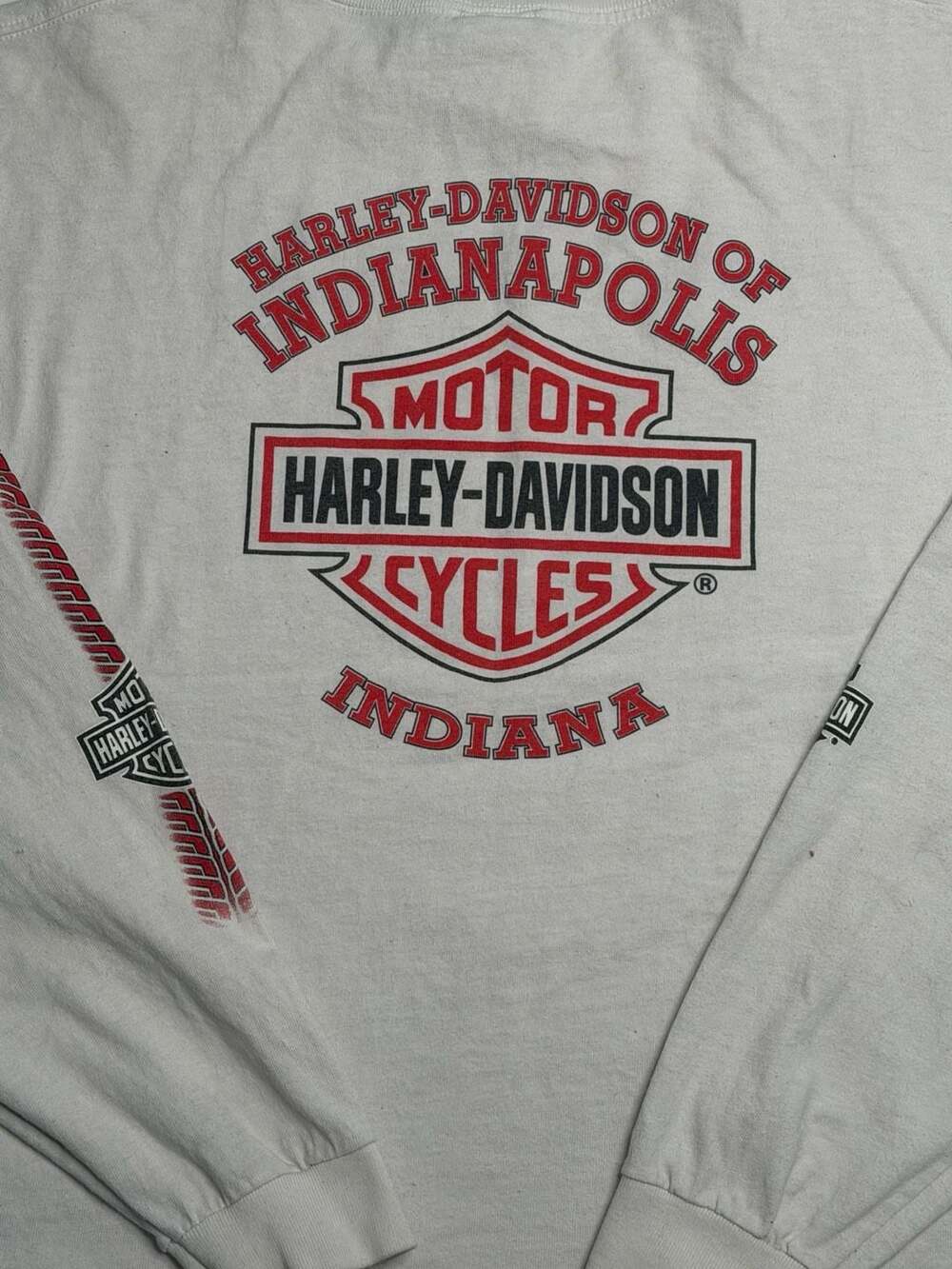 Harley-Davidson Indianapolis Indiana Long Sleeve T-Shirt 2X-Large White Motorcyc - Picture 4 of 7